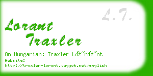 lorant traxler business card